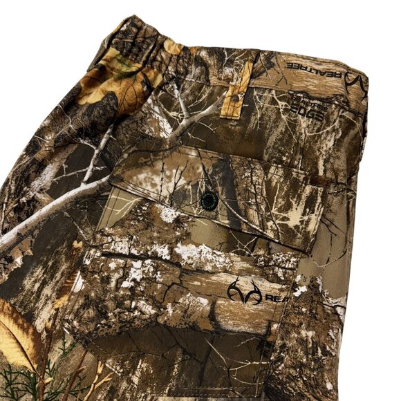 Realtree EDGE Camo Cargo Pants Mens XXL 44 46 Elastic Waist 32" Inseam Hunting - Picture 5 of 8